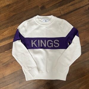 Sacramento Kings licensed White and Purple Men's NBA Sweater